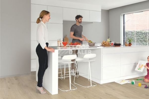 Плитка ПВХ Quick Step Livyn Pulse Click Plus PUCP PUCP40103   Дуб хлопковый бежевый фото 5 | FLOORDEALER